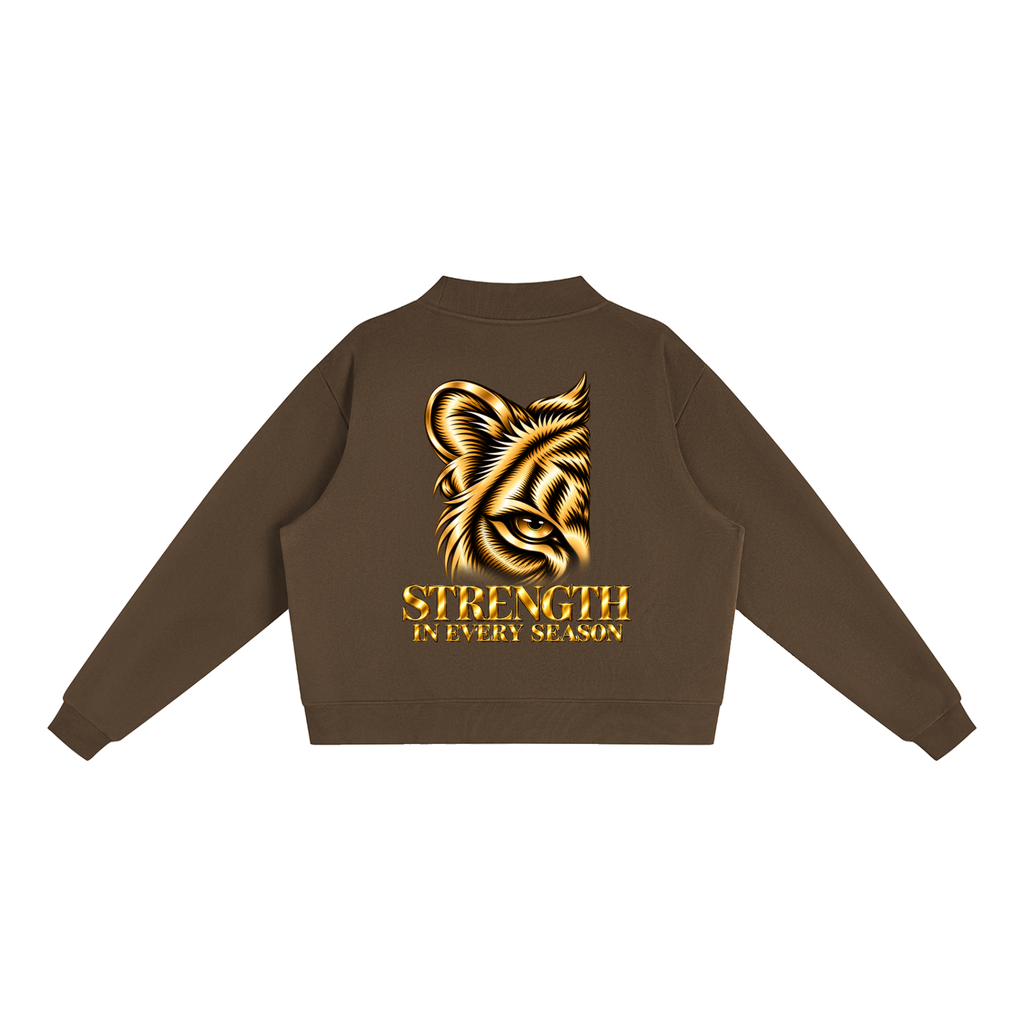 Strength in Every Season Lioness Cropped Sweatshirt