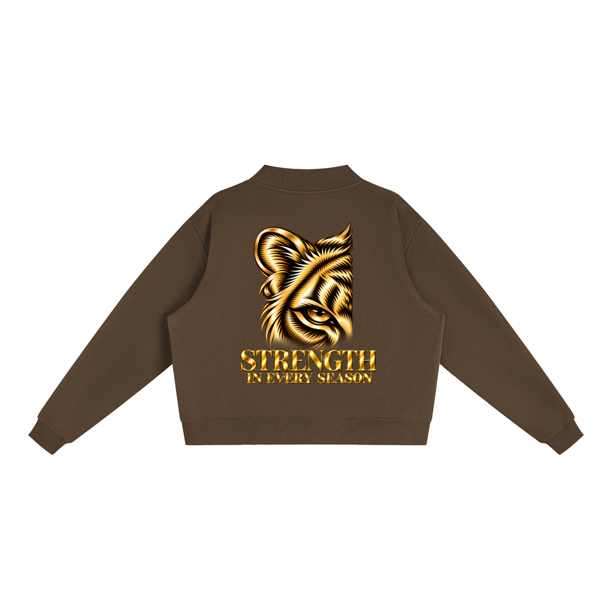 Strength in Every Season Lioness Cropped Sweatshirt